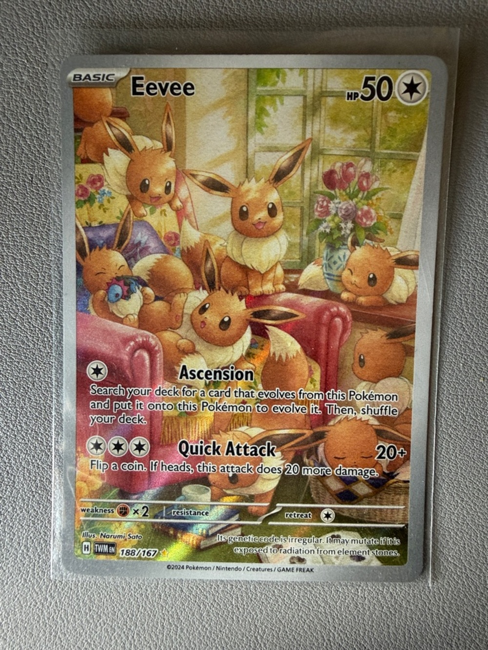 Eevee Pokémon Holo Card - Cute Eeveelutions Artwork